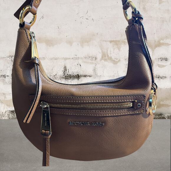 Michael Kors Rhea Hobo/Messenger Leather Bag and ID Card Holder - Picture 3 of 10